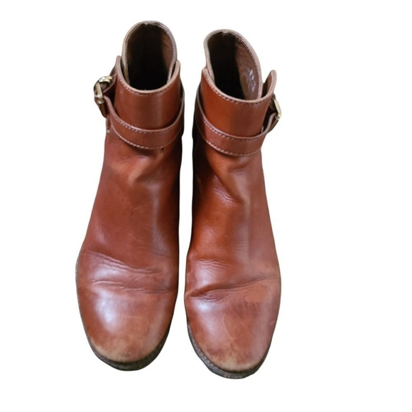 Tory Burch Booties Brown Leather Size 6.5 - Picture 2 of 10